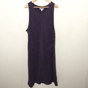 Talbots Maxi Dress Tencel Chambray Sleeveless Pockets